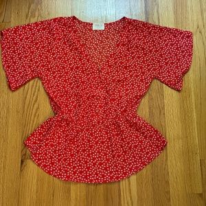 2 for 10 button front floral blouse